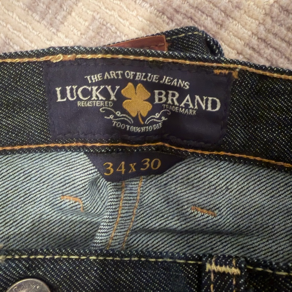 Lucky Brand Men's Dark Blue Denim Jeans 34x30